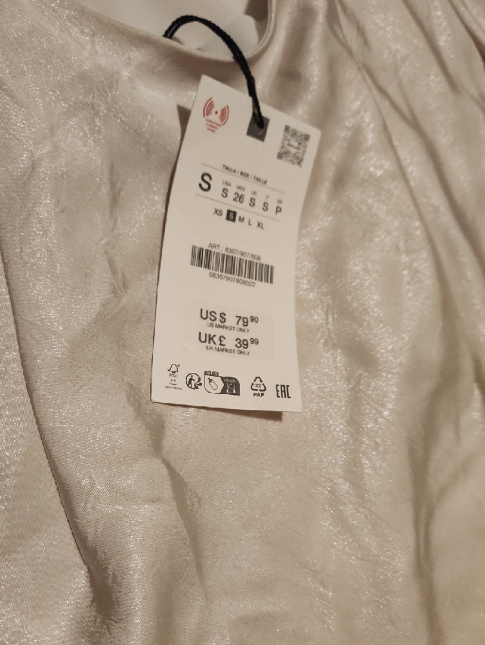 NWT Zara Open Back Satin Maxi Dress - Picture 7 of 9
